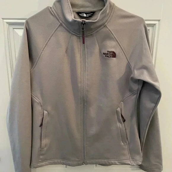 The North Face Lightweight Women's Jacket Gray w/Dark Purple Logo Women's Sz M - Picture 2 of 9
